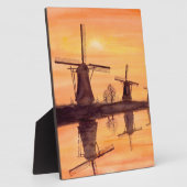 Plaque Photo Windmills Sunset (Côté)