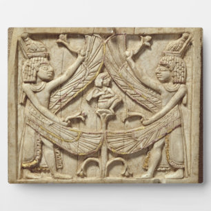 Plaque Photo Winged genii, Assyrian Period, c.750 BC (ivory)