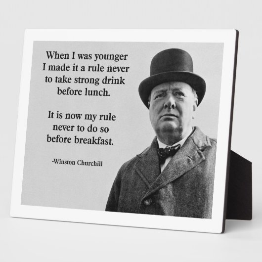 Plaque Photo Winston Churchill Boire (Côté)