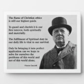 Plaque Photo Winston Churchill Christian (Devant)