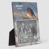 Plaque Photo Winter Bluebird Créez votre propre photo (Côté)