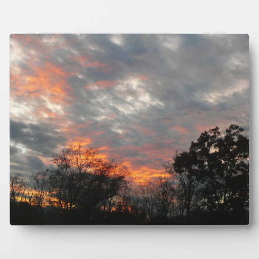Plaque Photo Winter Sunset Nature Paysage Photographie (Devant)