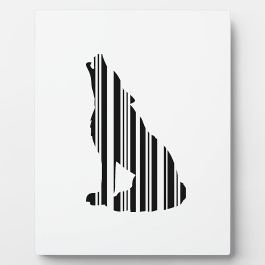 Plaque Photo WOLF BAR CODE Motif de code-barres Howl Design (Devant)