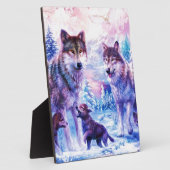 Plaque Photo Wolf Family (Côté)