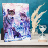 Plaque Photo Wolf Family (Côté)