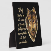 Plaque Photo Wolf Totem Animal Spirit Guide pour l'inspiration (Côté)