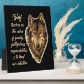 Plaque Photo Wolf Totem Animal Spirit Guide pour l'inspiration (Côté)