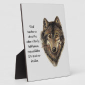 Plaque Photo Wolf totem Inspirational Spirit Guide Animal Plaqu (Côté)