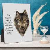 Plaque Photo Wolf totem Inspirational Spirit Guide Animal Plaqu (Côté)
