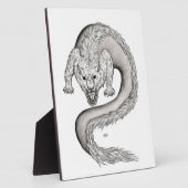 Plaque Photo Wolfdragon design noir et blanc (Côté)