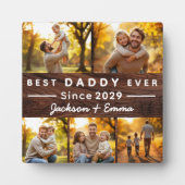 Plaque Photo Wood 5 Photo Collage Fête des pères Meilleur papa (Devant)