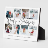Plaque Photo Woofy Christmas Script Animaux de compagnie photo (Côté)