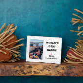 Plaque Photo World Best Daddy Photo personnalisée (Côté)