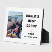 Plaque Photo World Best Daddy Photo personnalisée (Côté)