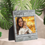 Plaque Photo World's Best Aunt Custom Photo Rustic Gray Wood<br><div class="desc">A simple and memorable gift for the new auntie personalized with her favorite photo with niece or nephew.</div>