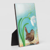 Plaque Photo Wren Bird chante à l'aube Au printemps (Côté)