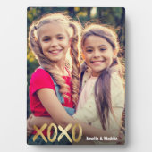 Plaque Photo XOXO Best Friends Photo Gold Script BFF (Devant)