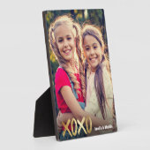 Plaque Photo XOXO Best Friends Photo Gold Script BFF (Côté)