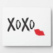 Plaque Photo XoXo-Hugs-Kisses-with-Red-Lips (Devant)
