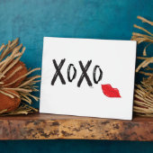 Plaque Photo XoXo-Hugs-Kisses-with-Red-Lips (Côté)