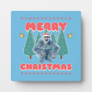 Plaque Photo Yeti Drôle - Joyeux Noël