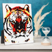 Plaque Photo Yeux de tigres sauvages (Côté)