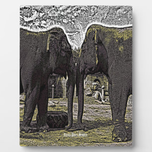 Plaque Photo Yeux éléphants