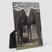 Plaque Photo Yeux éléphants (Côté)