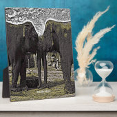 Plaque Photo Yeux éléphants (Côté)
