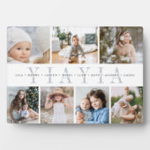 Plaque Photo "Yiayia" Grandchildren Noms 7 Photo Collage (Devant)