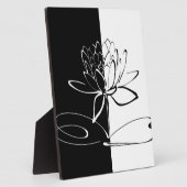 Plaque Photo Yin Yang Black Lotus Blossom (Côté)