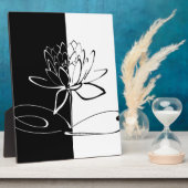 Plaque Photo Yin Yang Black Lotus Blossom (Côté)