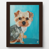 Plaque Photo Yorkshire Terrier Painting by Alfred Fox (Devant)