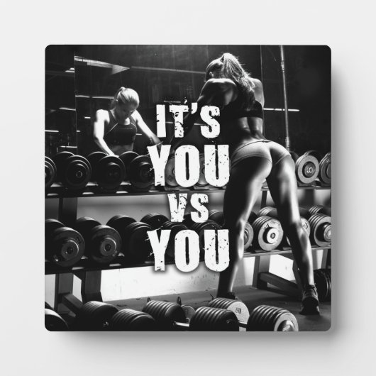 Plaque Photo You vs YOU - Women's Workout Motivational (Devant)