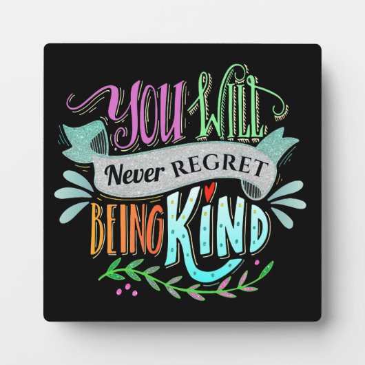 Plaque Photo You Will Never Regret (Devant)