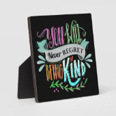 Plaque Photo You Will Never Regret (Recto)