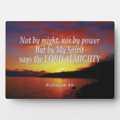 Plaque Photo Zacharie 4:6 PAS PAR LA PUISSANCE NI PAR LE POUVOI (Devant)