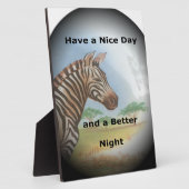 Plaque Photo Zebra Portrait, Amboseli : L'Esprit du Savann (Côté)