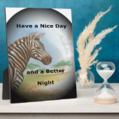 Plaque Photo Zebra Portrait, Amboseli : L'Esprit du Savann (Côté)