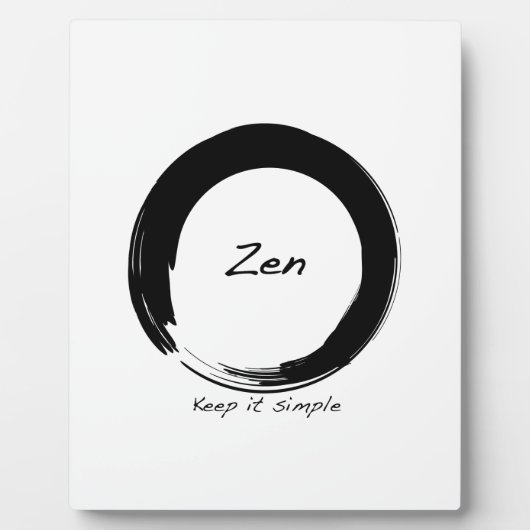 Plaque Photo Zen : Gardez-le simple (Devant)