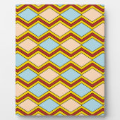 Plaque Photo Zigzags et diamants Art Abstrait (Devant)