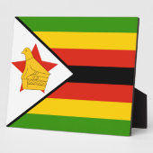 Plaque Photo Zimbabwe - Drapeau du Zimbabwe (Côté)