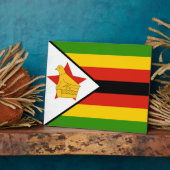Plaque Photo Zimbabwe - Drapeau du Zimbabwe (Côté)