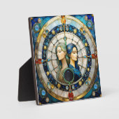 Plaque Photo Zodiac - Gemini Les Jumeaux (Recto)