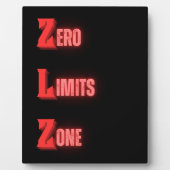 Plaque Photo Zone de limites zéro (Devant)