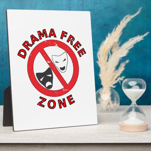 Plaque Photo Zone sans drame (Côté)