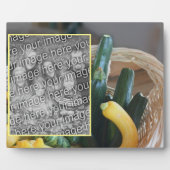 Plaque Photo Zucchini Squash Légumes Ajouter votre propre photo (Devant)