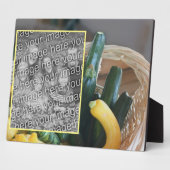 Plaque Photo Zucchini Squash Légumes Ajouter votre propre photo (Côté)