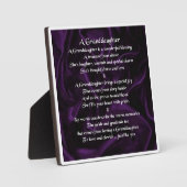 Plaque Poem Grandgirl - Conception Soie Violette (Recto)
