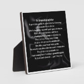 Plaque Poem Grandgirl - Noir Soie Design (Recto)